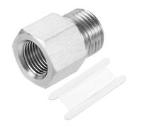 sourcing map Pipe Fitting Reducing Adapter, G1/2" Male x M16 Female 304 Stainless Steel Reducer Connector for Water Oil Air Pressure Gauge, Silver