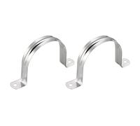 sourcing map Pipe Straps Clamp (70mm/2.76") 2pcs, 304 Stainless Steel U Tube Tension Clip Bracket - for Plumbing Pipeline Wire
