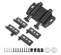 sourcing map Pivot Hinge, 40 x 18 mm Heavy Duty Iron Concealed Shaft Door Hinges with Double Head Magnetic Catch and Bushing Kit for Furniture Cabinets Wood Doors, Black