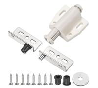 sourcing map Pivot Hinge, 40 x 18 mm Heavy Duty Iron Concealed Shaft Door Hinges with Single Head Magnetic Catch and Bushing Kit for Furniture Cabinets Wood Doors, Silver