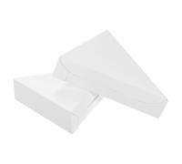 sourcing map Pizza Boxes, 20Pcs 8.07x6.5x1.77 Inch - Pizza Single Slice Storage Container, Triangle Pizza Slice Box, Mini Pizza Packaging Carton for Pizza Party (White)