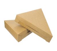 sourcing map Pizza Boxes, 20Pcs 8.07x6.5x1.77 Inch - Pizza Single Slice Storage Container, Triangle Pizza Slice Box, Mini Pizza Packaging Carton for Cake Cookies Pizza Party (Brown)