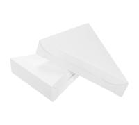 sourcing map Pizza Boxes, 20Pcs 9.65x7.09x1.77 Inch - Pizza Single Slice Storage Container, Triangle Pizza Slice Box, Mini Pizza Packaging Carton for Pizza Party (White)