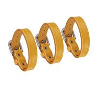 sourcing map Plain Leather Bracelets Buckle Bangle Leather Snap Bracelets Adjustable Blank Wrist Cuffs DIY Craft Wristbands for Men Women Jewelry Making, Khaki 3Pcs