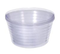 sourcing map Plant Pot Saucer 6.7 Inch Plastic Round Deepened Flower Drip Tray for Indoor Outdoor, Clear Pack of 10