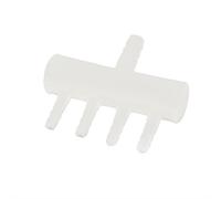 sourcing map Plastic 4 Way Aquarium Oxygen Pipe Hose Tube Fitting Splitter Manifold Tap Valve