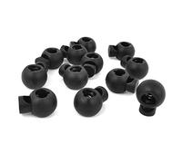 sourcing map Plastic 8mm Single Hole Round Head Spring Cord Locks Toggles 10 Pcs