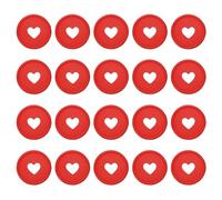 sourcing map Plastic Book Binding Discs, 20Pcs 35mm Heart Discbound Expansion Discs Binder Ring for DIY Notebooks Planner Accessories, Red