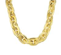 sourcing map Plastic Chain Necklace, 35 Inch Hip Hop Rapper Chunky Chain Fake Thick Gold Chains Jewelry Party Costume Necklace Accessory for Men Women (Gold)