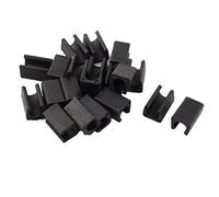 sourcing map Plastic Chair Foot U Shaped Floor Glides Tubing Caps Cover 10mm Dia 20pcs Black