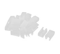 sourcing map Plastic Chair Foot U Shaped Floor Glides Tubing Caps Cover 11mm Dia 20pcs White