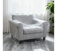 sourcing map Plastic Couch Cover, 90.6" lx68.9 W Clear Thick Furniture Covers Waterproof Dust Proof Sofa Cover Protectors Cat Dog Scratch Proof Fit 35.4"x29.5"x74.8" for Storage and Moving