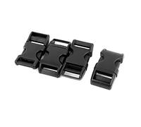 sourcing map Plastic Curved Side Quick Release Buckles 16mm Webbing Band 4pcs Black