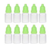 sourcing map Plastic Dropper Bottles, 5ml/0.17 oz Empty Squeezable Dropper Bottle with Cap, Green, Pack of 10