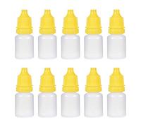 sourcing map Plastic Dropper Bottles, 5ml/0.17 oz Empty Squeezable Dropper Bottle with Cap, Yellow, Pack of 50
