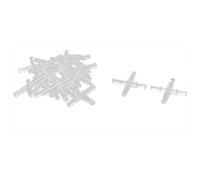 sourcing map Plastic Fish Tank Aquarium 4 Ways Cross Design Air Valves Splitter 20 Pcs Clear