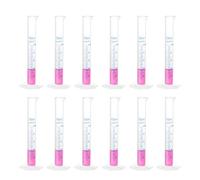 sourcing map Plastic Graduated Cylinder, 10ml Measuring Cylinder, Science Test Tube Beakers, 2-Sided Metric Marking, Clear Hex Base for Lab Home 12Pcs