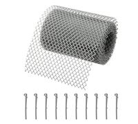 sourcing map Plastic Gutter Guard Mesh Roll,19.7ft x 6.3 Inch Gutter Guard
