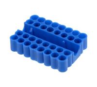 sourcing map Plastic Hex Shank Screwdriver Bit Holder Organizer 32 Holes 1/4 Inch Plastic Drill Bits Storage Case for Any 1/4" Hex Shank Metal Driver Bits Use, Blue