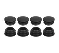sourcing map Plastic Hole Plugs, 8Pcs 15x25mm Round Pipe Tubing End Cap, Pipe Tube Insert Cap, Table Chair Leg Hole Covers for Table Chair Legs, Metal Tubing, Fences, Black