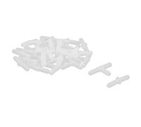 sourcing map Plastic Inline Tubing Connector Aquarium Air Valve Straight Connectors 30 Pcs White