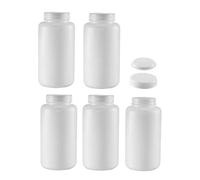 sourcing map Plastic Lab Chemical Reagent Bottle 1000ml/34oz Wide Mouth Sample Sealing Liquid Storage Container 5pcs