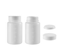 sourcing map Plastic Lab Chemical Reagent Bottle 250ml/8.5oz Wide Mouth Sample Sealing Liquid Storage Container 2pcs