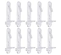 sourcing map Plastic Locking Shelf Pins, 20pcs Clear Self-Locking Shelf Support Pegs Shelf Clips Fit 6mm Hole 3/4"(20mm) Thick Shelf for Bookcase Cabinets Kitchen