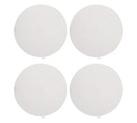 sourcing map Plastic Mesh Canvas Sheet 18cm/ 7" White Round Blank Canvas for Embroidery Needlepoint, Knit Crochet Mesh, Pack of 4