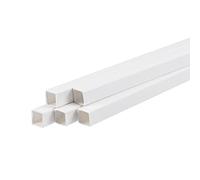 sourcing map Plastic Model Tube ABS Square Tubes 10mmx10mmx250mm White Easy Processing for Architectural Model Making DIY 5 Pack