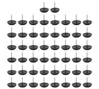sourcing map Plastic Nail-On Furniture Glides 100Pcs 14.5mm Dia Table Chair Sofa Leg Floor Protectors for DIY Furniture Table Chair Sofa Couch, Black