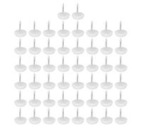 sourcing map Plastic Nail-On Furniture Glides 100Pcs 14.5mm Dia Table Chair Sofa Leg Floor Protectors for DIY Furniture Table Chair Sofa Couch, White