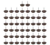 sourcing map Plastic Nail-On Furniture Glides 100Pcs 14.5mm Dia Table Chair Sofa Leg Floor Protectors for DIY Furniture Table Chair Sofa Couch, Brown