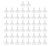 sourcing map Plastic Nail-On Furniture Glides 50Pcs 19.5mm Dia Table Chair Sofa Leg Floor Protectors for DIY Furniture Table Chair Sofa Couch, White