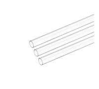 sourcing map Plastic Pipe Rigid Polycarbonate Round Tube Clear 0.31"(8mm) ID 0.4"(10mm) OD 17" (425mm) High Impact for Lighting, Models, Water Plumbing, Pack of 3