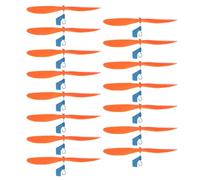 sourcing map Plastic Propeller, Propeller Props Blade Helicopter Kit 5" Fold Resistant for STEM Activities Powered Airplanes DIY Science(Orange, Pack of 15)