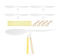 sourcing map Plastic Propeller, Propeller Props Blade with 9" ABS Rod Rubber Band Helicopter Kit 7" Fold Resistant for STEM Activities Powered Airplanes DIY Science(White, Pack of 5)