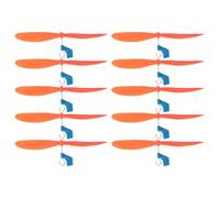 sourcing map Plastic Propeller, Propeller Props Blade with Hooks Helicopter Kit 5" Fold Resistant for STEM Activities Powered Airplanes DIY Science(Orange, Pack of 10)