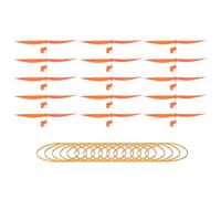 sourcing map Plastic Propeller, Propeller Props Blade with Rubber Band Hooks Helicopter Kit 7" Fold Resistant for STEM Activities Powered Airplanes DIY Science(Orange, Pack of 15)