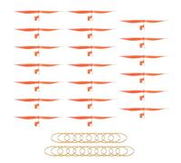 sourcing map Plastic Propeller, Propeller Props Blade with Rubber Band Hooks Helicopter Kit 7" Fold Resistant for STEM Activities Powered Airplanes DIY Science(Orange, Pack of 20)