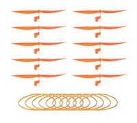 sourcing map Plastic Propeller, Propeller Props Blade with Rubber Band Hooks Helicopter Kit 7" Fold Resistant for STEM Activities Powered Airplanes DIY Science(Orange, Pack of 10)