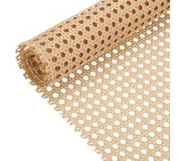 sourcing map Plastic Rattan Cane Webbing Roll,16 Inch x 3.3 FT Hand Woven Faux Woven Open Mesh Wicker Cane Webbing Rattan Sheets for Chair Caning Repair Supplies,Basket Weaving