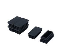 sourcing map Plastic Rectangle Blanking End Cap Tubing Tube Inserts 25mmx50mm 6 Pcs