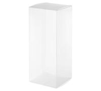 sourcing map Plastic Retail Boxes 60x60x150mm Gift Box with Protecting Film for Candy, Cookies, Christmas, Wedding, Party Wrapping Clear Pack of 30