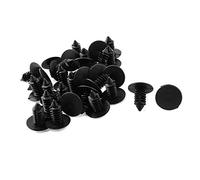 sourcing map Plastic Rivets Push in Type Fastener Clips 8mm Hole Dia 30pcs Black