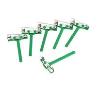 sourcing map Plastic Safety Pins Corsage Buttonhole 25mm Width for DIY Wedding Flower Bridegroom Brooch, Green Pack of 50