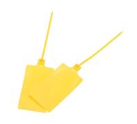 sourcing map Plastic Seals Shipping Tags, for Plastic Tie Mark Product Identification Tags,Valve Marking,Outdoor Tagging, 2.3x3.9 Inch Yellow 100Packs