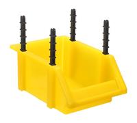 sourcing map Plastic Shelf Bins 180x120x80mm Wall Mounted Storage Bins Stackable Storage Box Organizer for Garage Closet Drawer Organization, Yellow