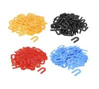 sourcing map Plastic Shims, Horseshoe U Shims Spacers for Red 1/16", Blue 1/8", Black 3/16", Yellow 1/4" Construction Tile Leveling, 200pcs