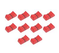 sourcing map Plastic Straight Slide Potentiometer Flat Push Knob Insert Shaft 4x1mm Red 10pcs